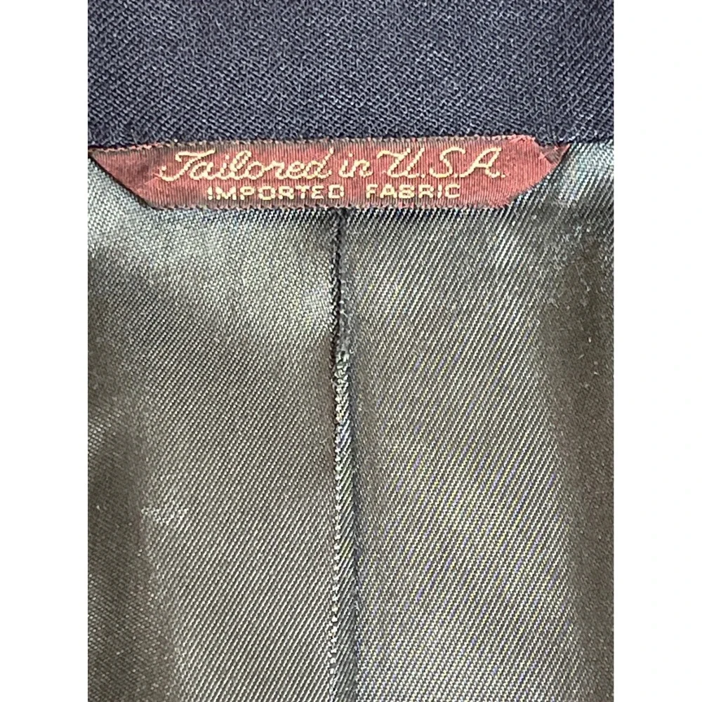 Vintage Barneys New York Country Britches Navy Blue Blazer Gold Buttons 42R USA